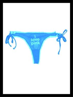 💕ⓅⒾⓃⓀ ⓋⓈ VINTAGE/RARE/HTF “i love pink” Sheer Thong  Panties ✨NWT💕